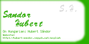 sandor hubert business card